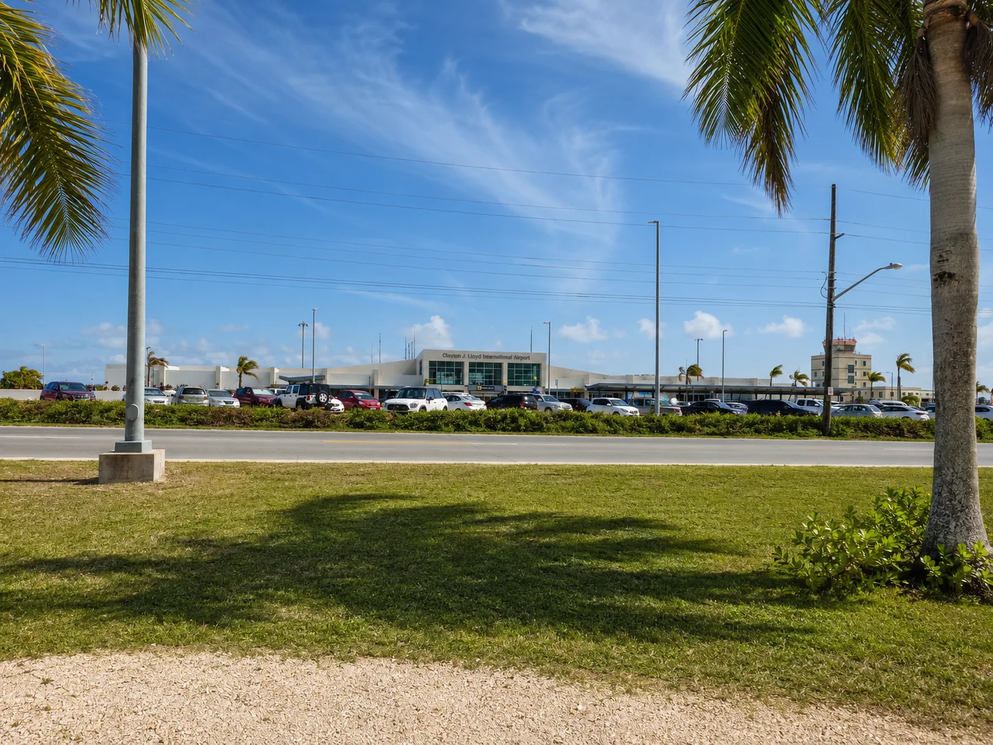Airport view across the road