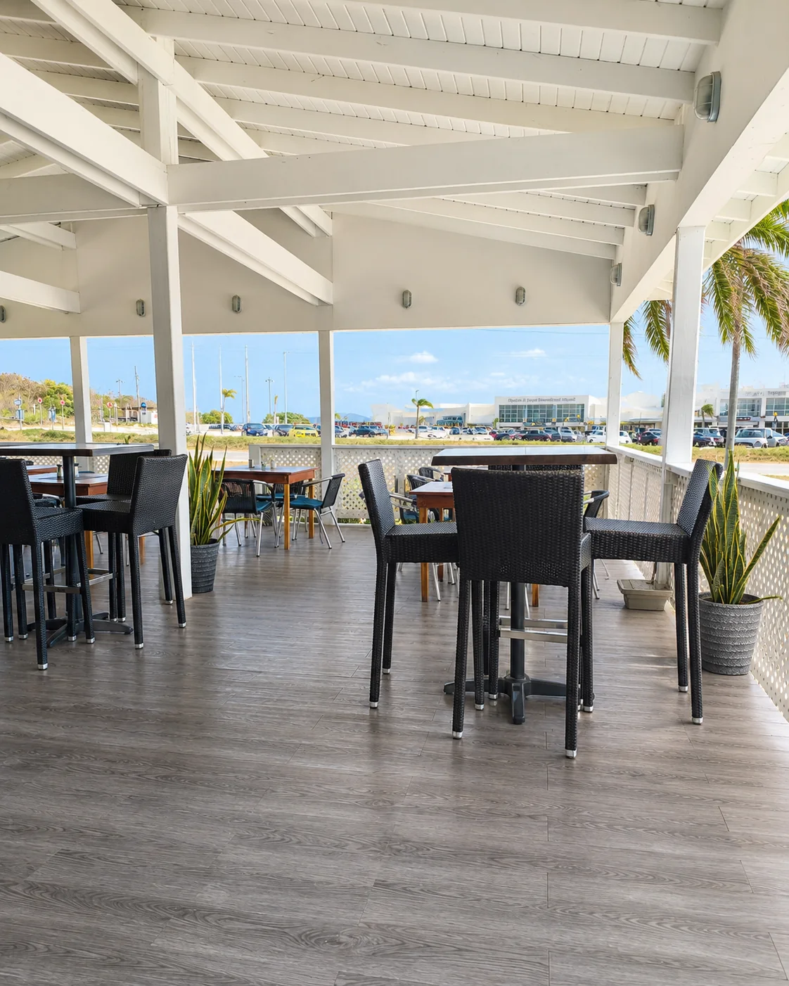 Open-air dining area